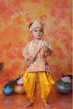 Multicolor Krishna Janmashtami kurta With Dhoti Set For Boys