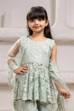 Elegant Green Floral Embroidered And Mirror Work Palazzo Set for Girls