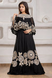 Designer Black Lehenga Choli with Embroidered Cape For Girls
