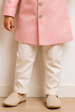 Elegant Pink Embroidered Sherwani Set For Boys