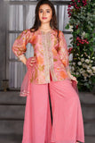 Pink Floral Kurti with Palazzo Pants For Girls