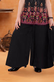 Black Sequin Embroidered Palazzo Set with Dupatta For Girls