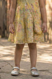 Mustard Bloom Sleeveless Floral Dress for Girls