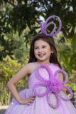 Lilac Ombre Sparkle Embellished Party Gown for Girls