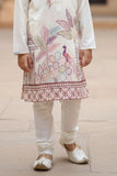 Ivory Printed Kurta Pajama Set for Boys
