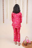 Pink Floral Printed Co-ord Set For Girls - Lagorii Kids