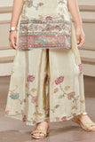 Cream Ethnic Palazzo Set with Multicolor Embroidery for Girls