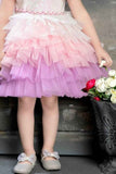 Lavender Multi Layered Bushy Frock For Girls