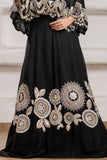 Designer Black Lehenga Choli with Embroidered Cape For Girls