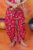 Red Striped Krishna Janmashtami Dhoti Set For Boys