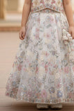 Cream And Pastel Embroidered Lehenga Choli for Girls