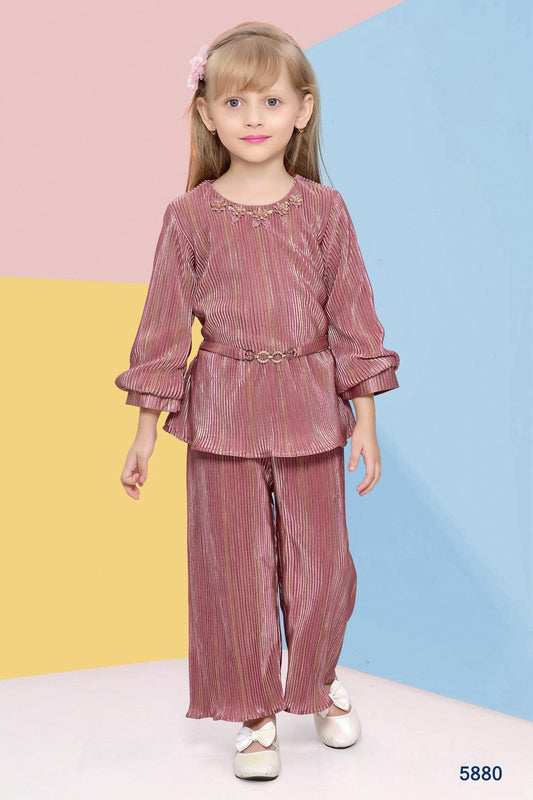 Elegant Mulberry Co Ord Set for Girls - Lagorii Kids