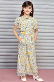 Floral Palazzo Cord Set for Girls - Lagorii Kids
