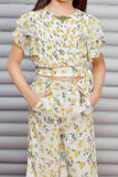 Floral Palazzo Cord Set for Girls - Lagorii Kids