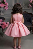 Dusty Pink Butterfly Sequin Party Frock For Girls