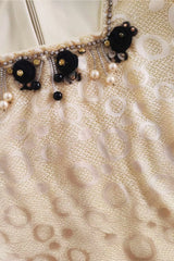Fawn & Black Party Dress For Girls