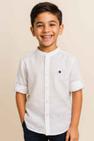 Solid White Shirt  For Boys