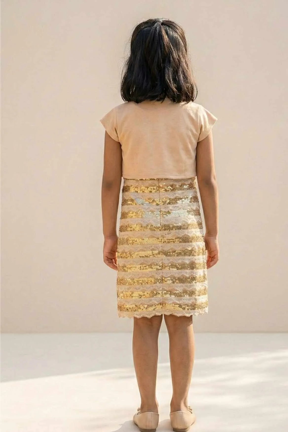 Gold Sequin Dress For Girls