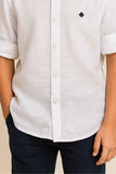 Solid White Shirt  For Boys