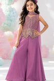 Elegant Onion Pink Embroidered Palazzo Set with Dupatta