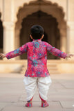 Multicolor Printed Kurta Dhoti Set for Boys