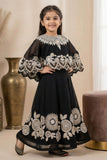 Designer Black Lehenga Choli with Embroidered Cape For Girls