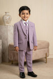 Lavender Premium 5-Piece Suit Set For Boys