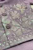 Lavender Sequins Embroidered Kurta Pyjama Set with Jacket For Boys
