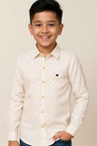 Cream Cotton Shirt for Boys