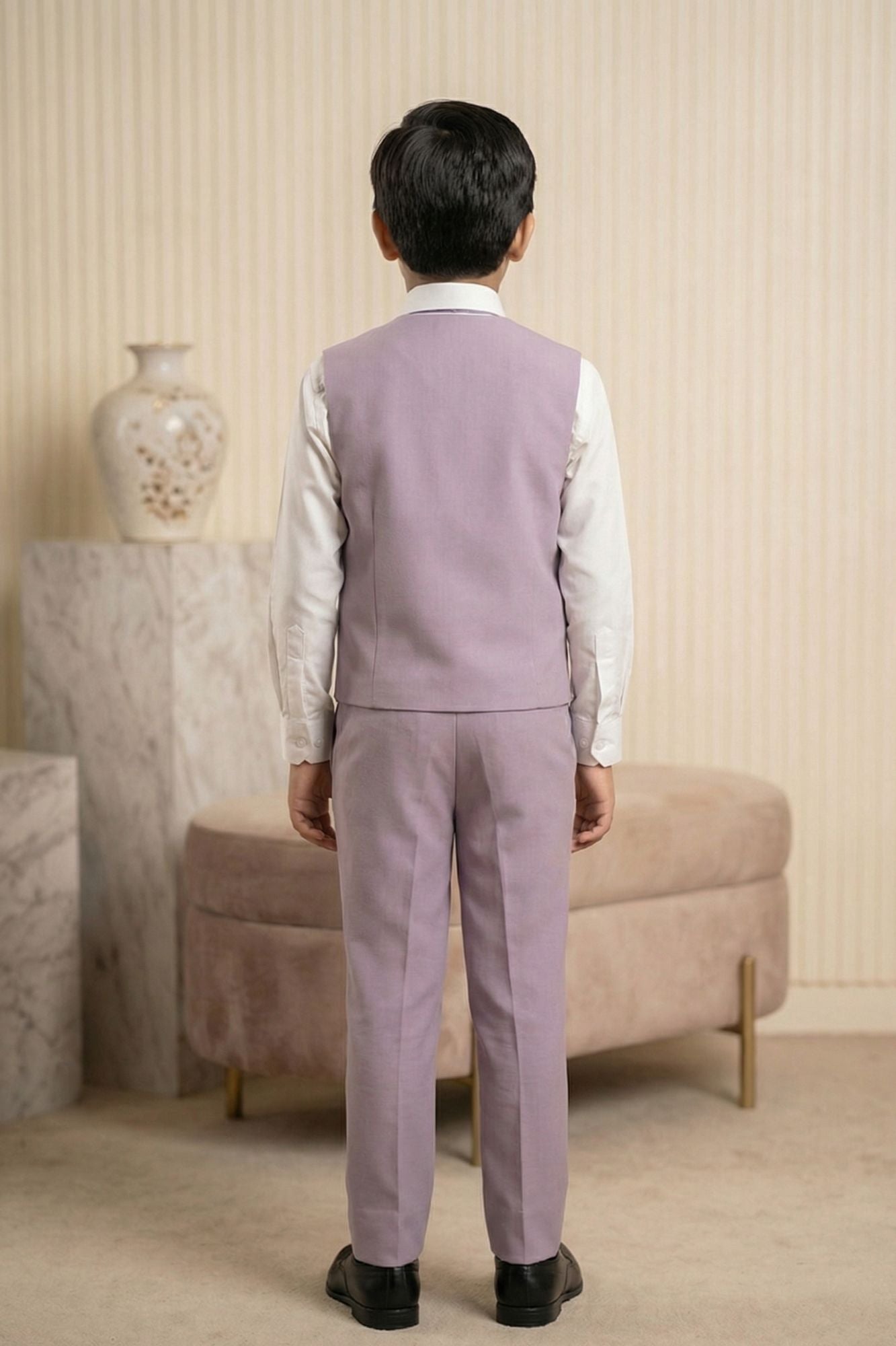 Lavender Premium 5-Piece Suit Set For Boys