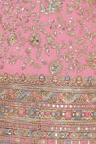 Pink Sleeveless Kurti with Foil-Print Teal Patiala And Dupatta For Girls