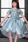 Ice Blue Sequin Party Frock For Girls