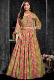 Multicolor Printed Lehenga Choli With Embroidered And Mirror Work For Girls