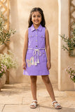 Lavender Sleeveless Style Casual Dress