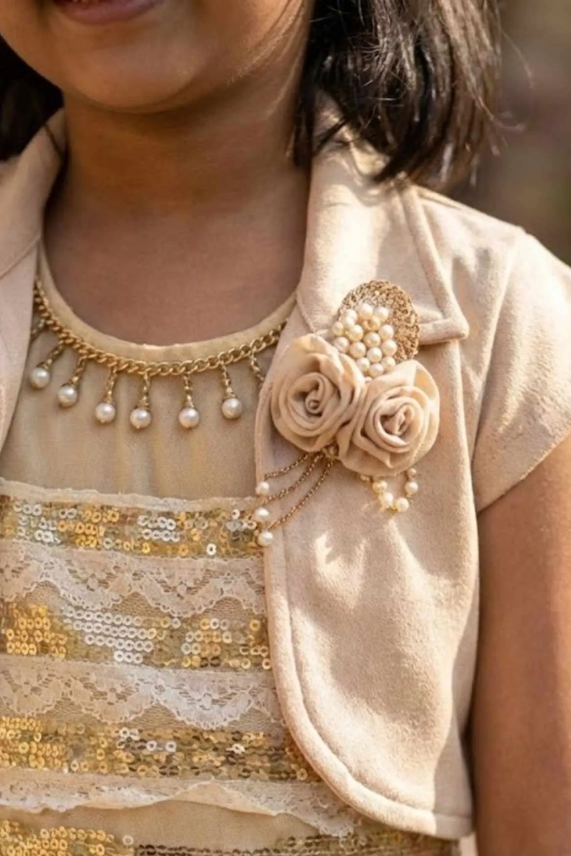 Gold Sequin Dress For Girls