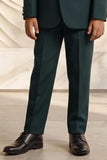 Boys Teal Green Jodhpuri Suit With Gold Bead Embroidery