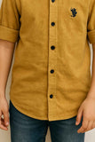 Mustard Corduroy Shirt For Boys