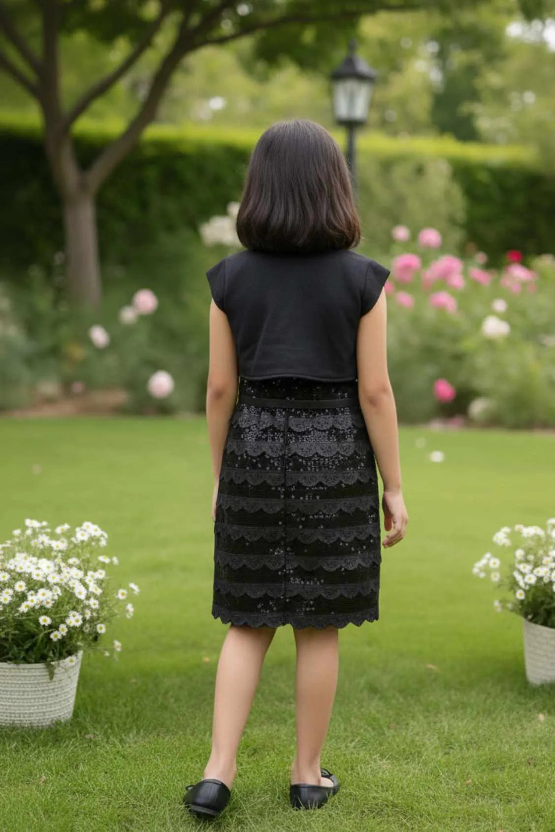 Black Sequin Dress For Girls
