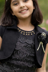 Black Sequin Dress For Girls