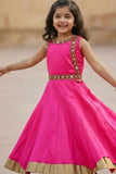 Rani Pink Ethnic Gown For Girls
