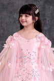 Girls Floral Sequin Embellished Blush Pink Party Gown