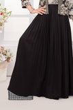 Black Palazzo Set with Embroidered Jacket and Dupatta For Girls