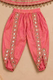 Dusty Pink Mirror Work Dhoti Kurta Set