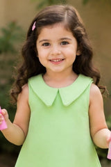 Girls Mint Green Heart Applique Party Frock