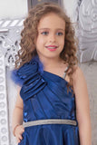 Designer Teal Blue Floral Embellished And Stone Work Party wear Gown For Girls