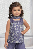 Purple Embroidered Sharara Set With Dupatta For Girls