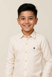 Cream Cotton Shirt for Boys