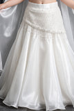 White Sequin Embellished Lehenga Choli Set For Girls