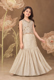 Ivory Floral Embellished Embroidered Mermaid Lehenga Choli Set