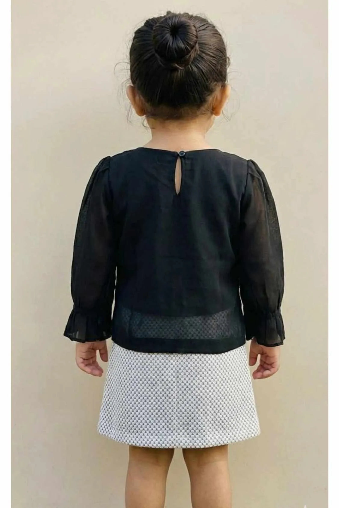 Black And White Party Dress For Girls